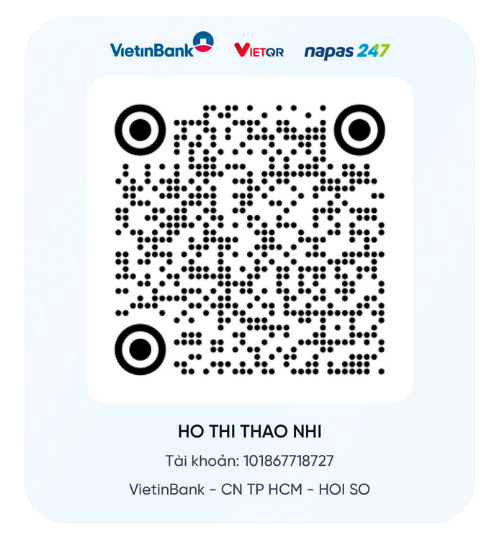 Mã QR tài khoản nhận tài trợ Fresh Hydro